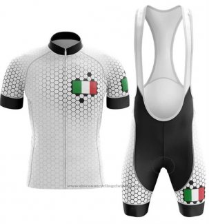 2020 Cycling Jersey Italy White Short Sleeve And Bib Short (4)